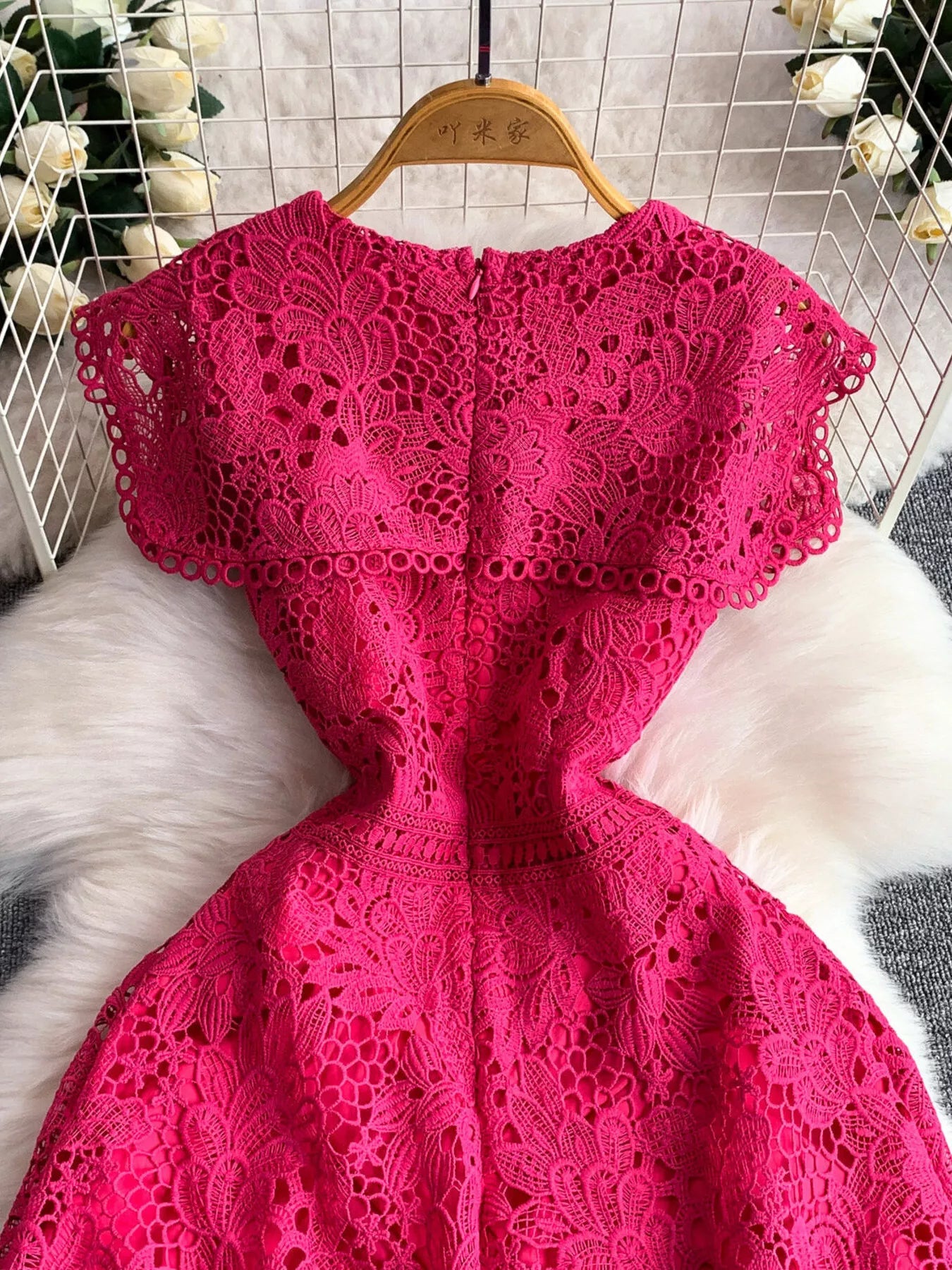 Lace Sleeveless A-Line Dress