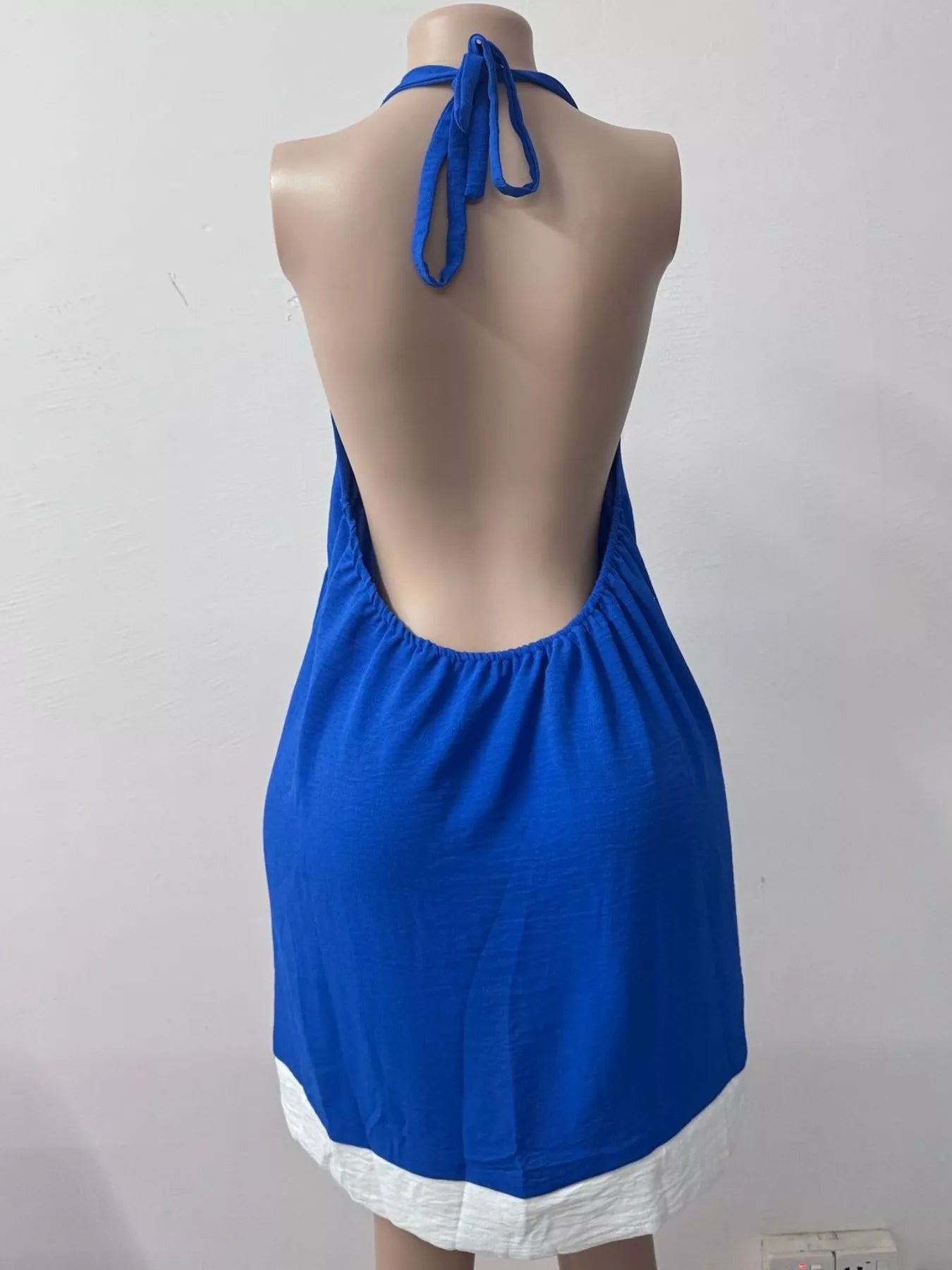 Backless Halter Neck Mini Dress