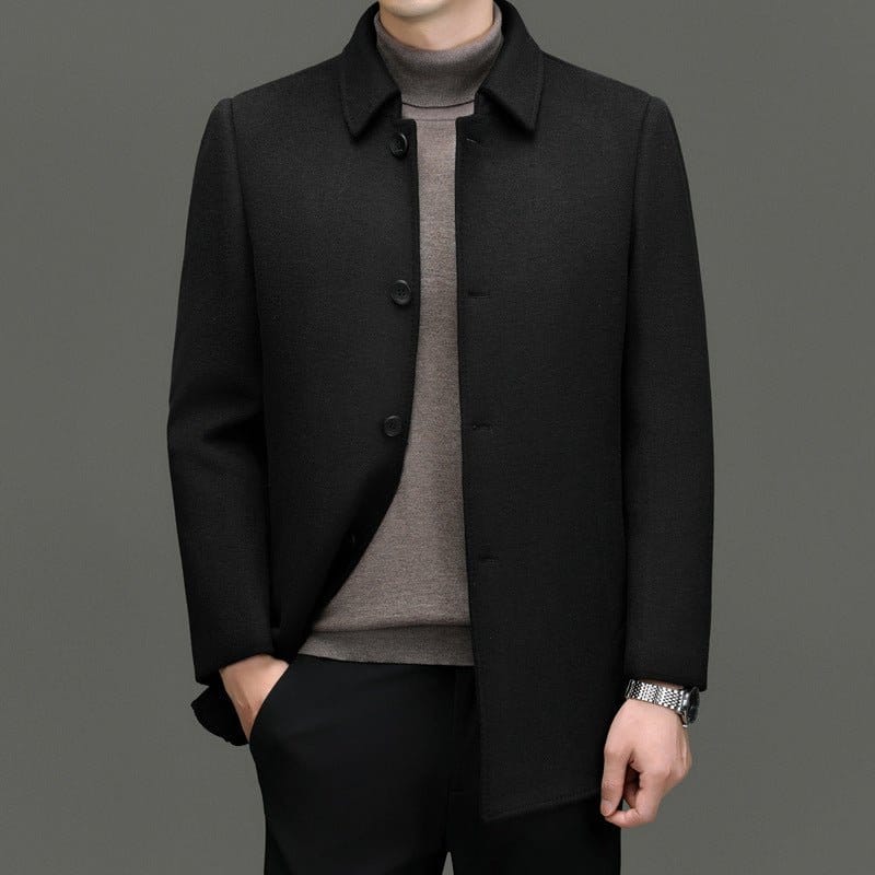 Detachable-lining Casual Wool Coat