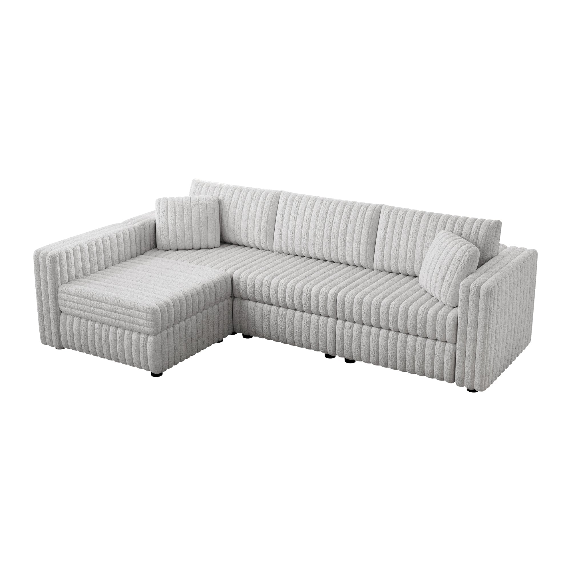 106.3" Soft L-Shaped 4-Person Sofa