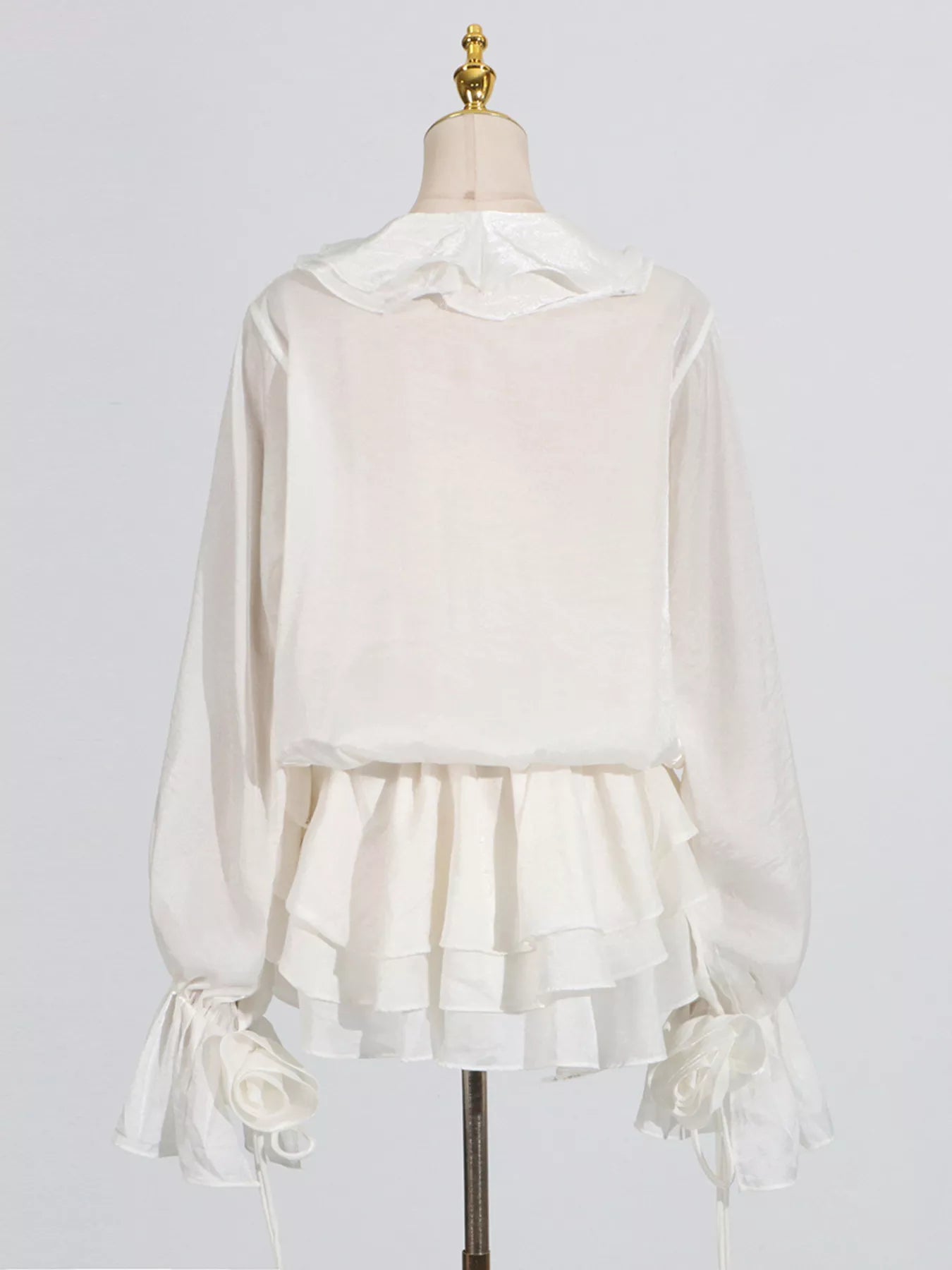 Ruffled Flounce Sleeve Mini Dress