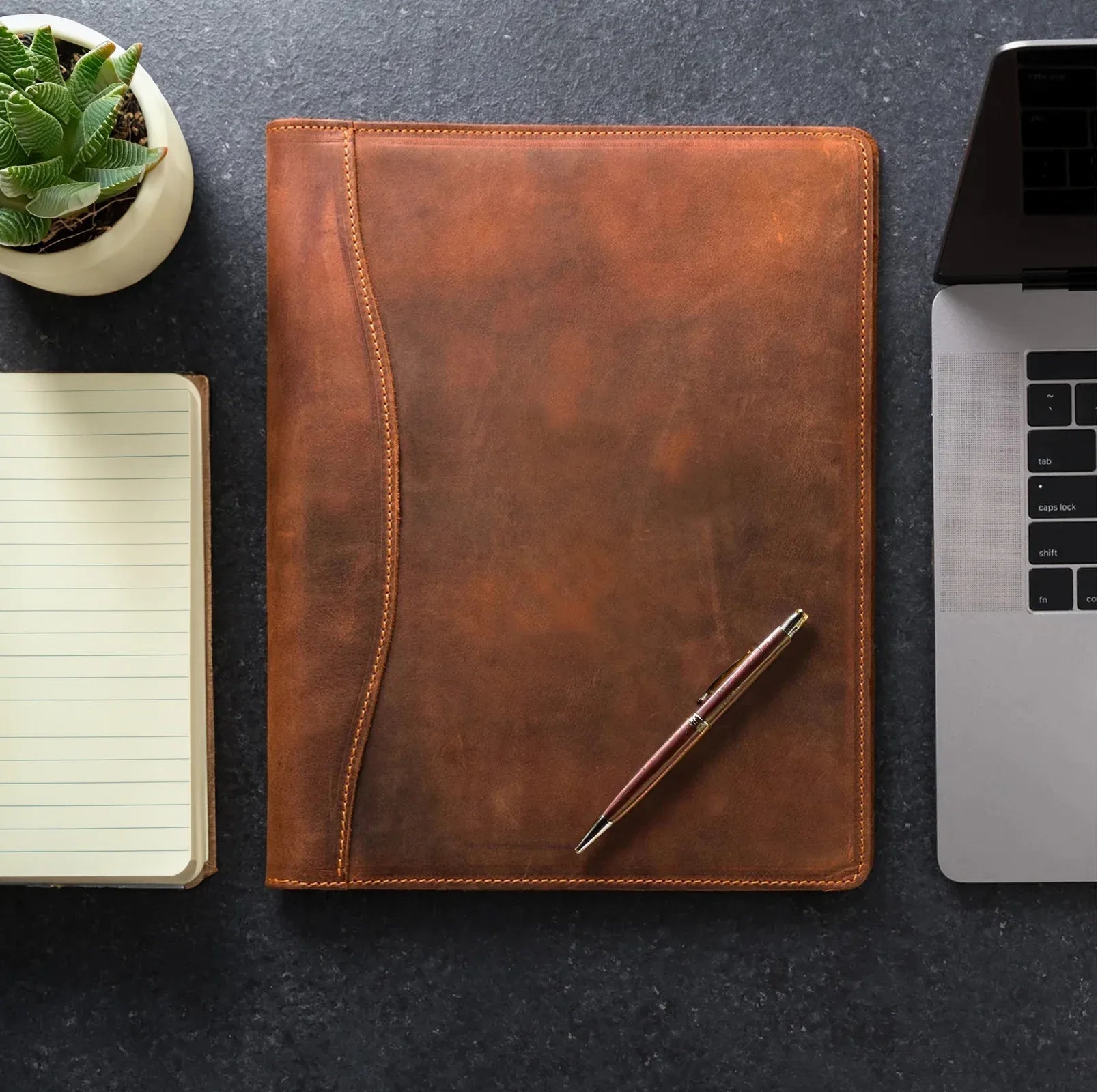 Falit Leather Folio | Handmade Leather Padfolio - Overture Gifts