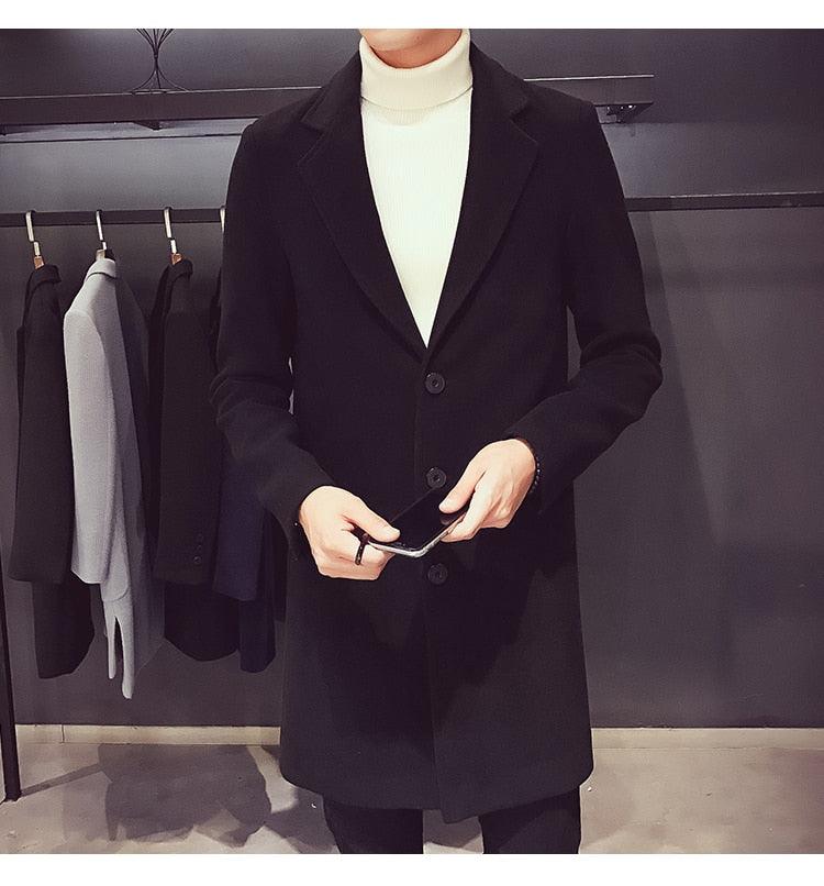 Fashion Men Casual Coat Luxury Business Trench Coat Men's Unique Style Coats Jackets Classic Windproof Simple Overcoat Long Oversized Coat Jacket - Overture Gifts