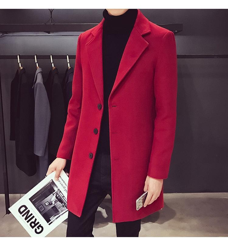 Fashion Men Casual Coat Luxury Business Trench Coat Men's Unique Style Coats Jackets Classic Windproof Simple Overcoat Long Oversized Coat Jacket - Overture Gifts
