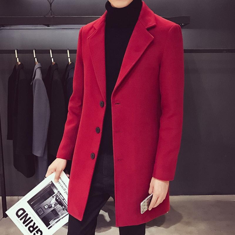 Fashion Men Casual Coat Luxury Business Trench Coat Men's Unique Style Coats Jackets Classic Windproof Simple Overcoat Long Oversized Coat Jacket - Overture Gifts