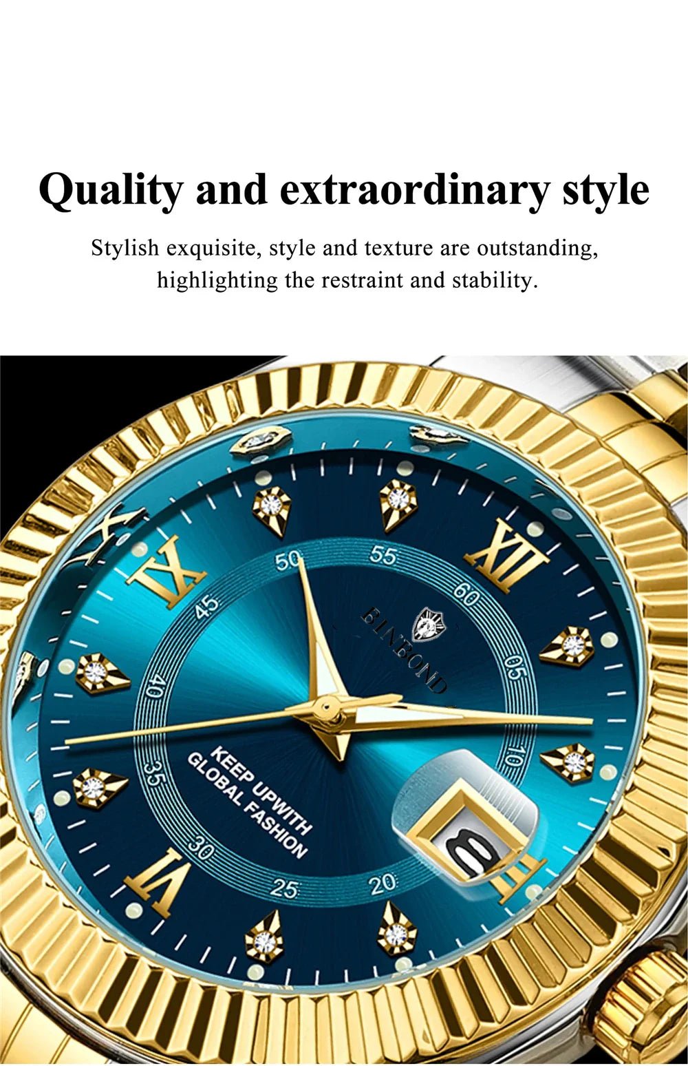 Fashion Quartz Wristwatches Luxury Brand High Quality Diamond Watch For Man Gifts Digital Mens Automatic Watches Men Gold Clock - Overture Gifts