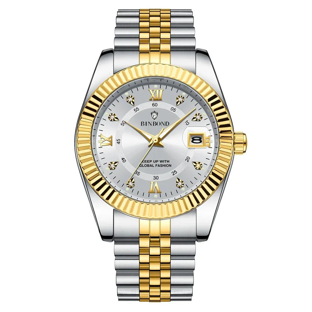 Fashion Quartz Wristwatches Luxury Brand High Quality Diamond Watch For Man Gifts Digital Mens Automatic Watches Men Gold Clock - Overture Gifts
