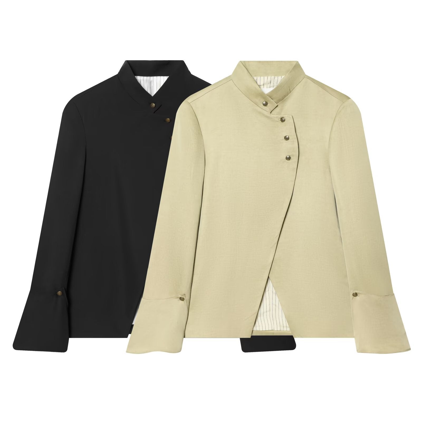 Fashionable And Versatile Tailored Blazer With A Mock Turtleneck And Layered Detailing - Overture Gifts