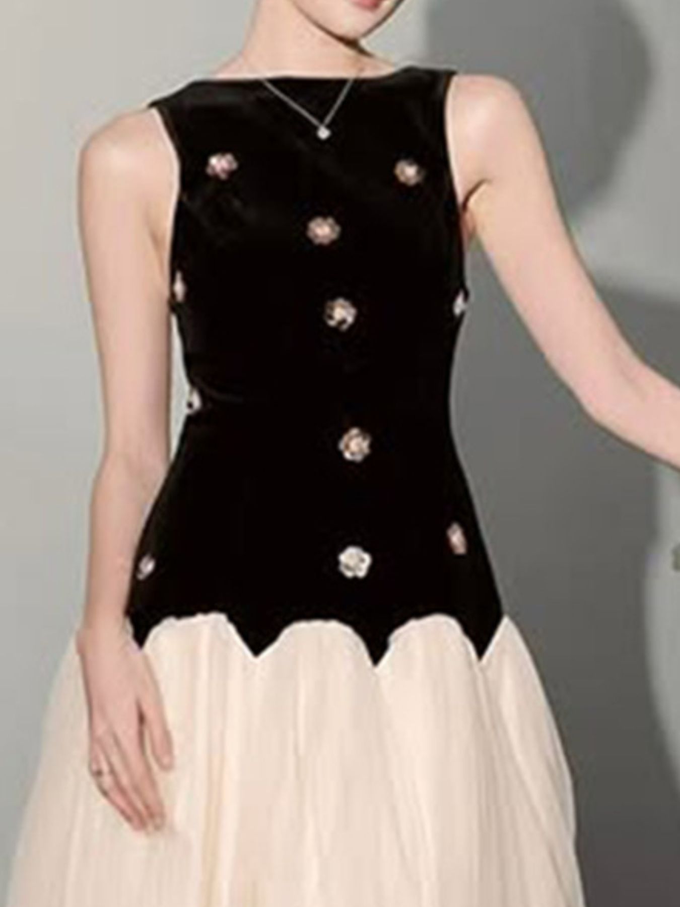 Sleeveless Tulle Maxi Dress