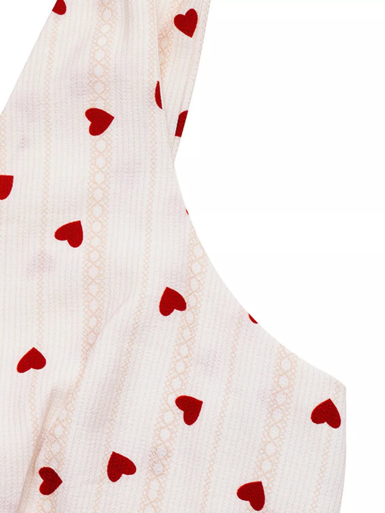 Heart Print Tie Shoulder A-Line Mini Dress