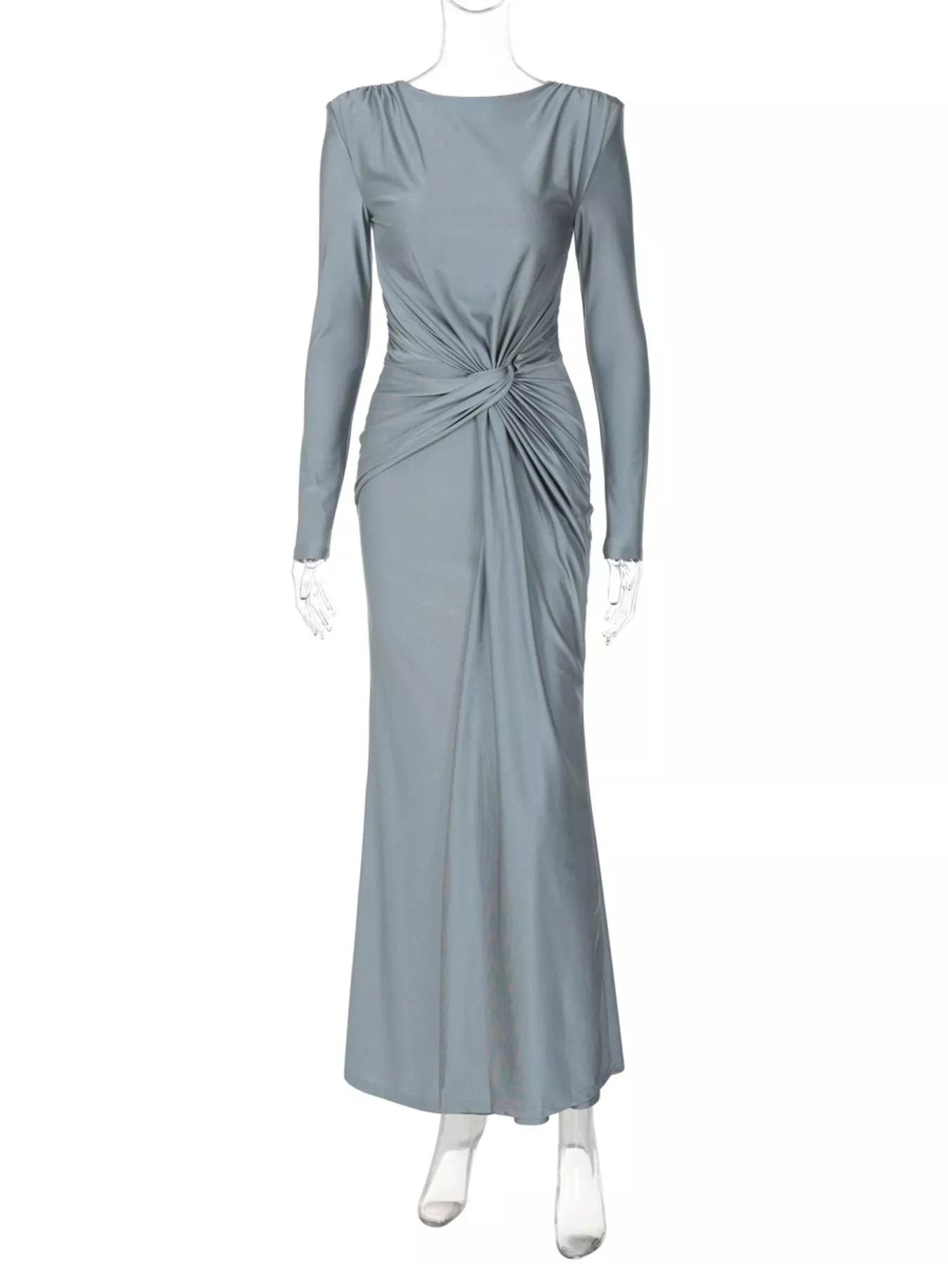 Twisted Long Sleeve Maxi Dress