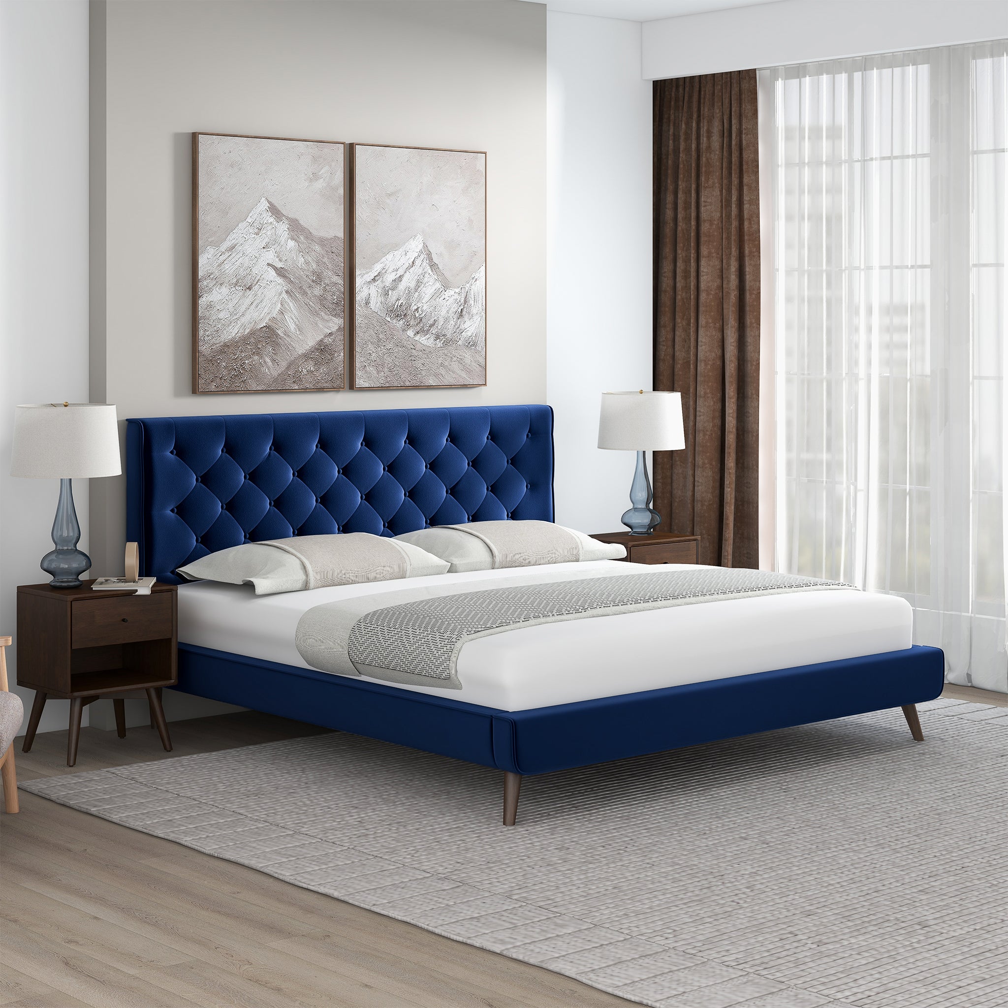Dillon Velvet Upholstered Bed