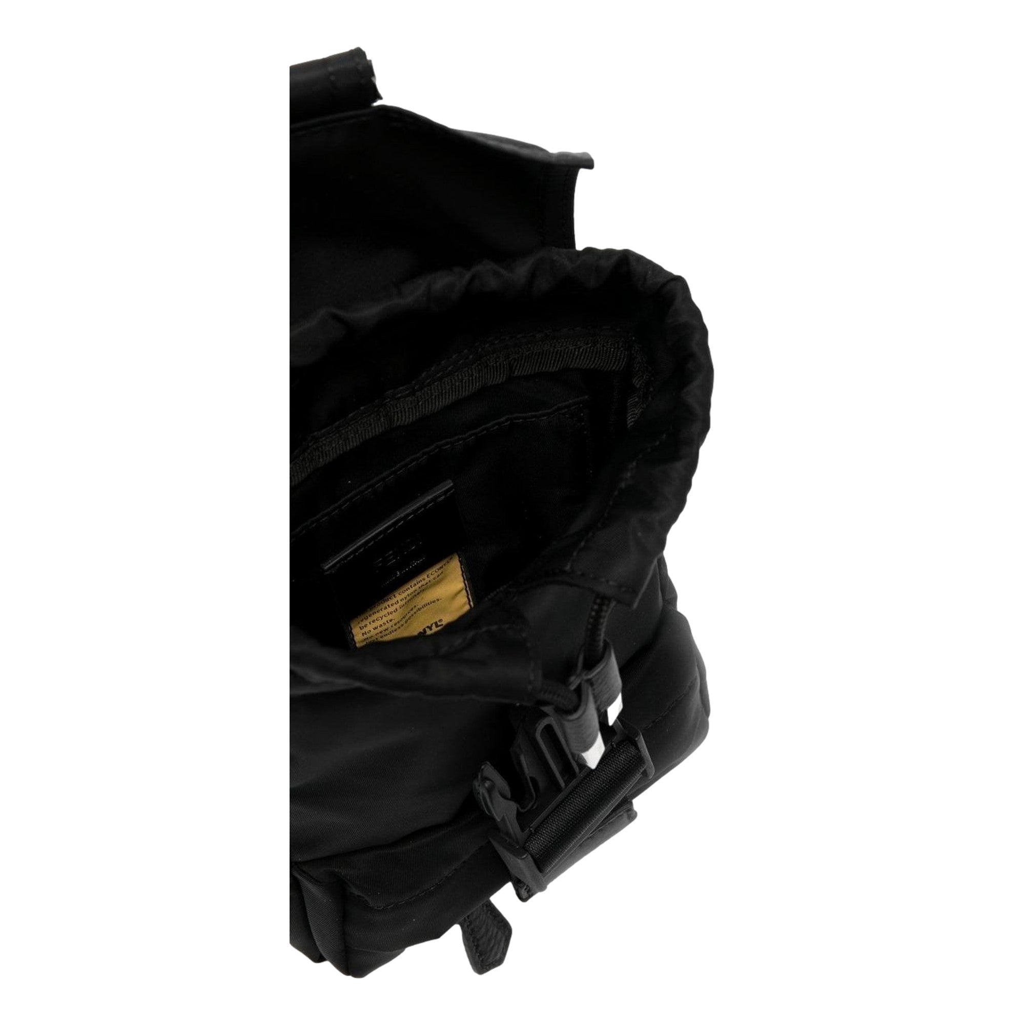 Fendi Fendiness Mini Backpack Crossbody Black Nylon FF Mesh