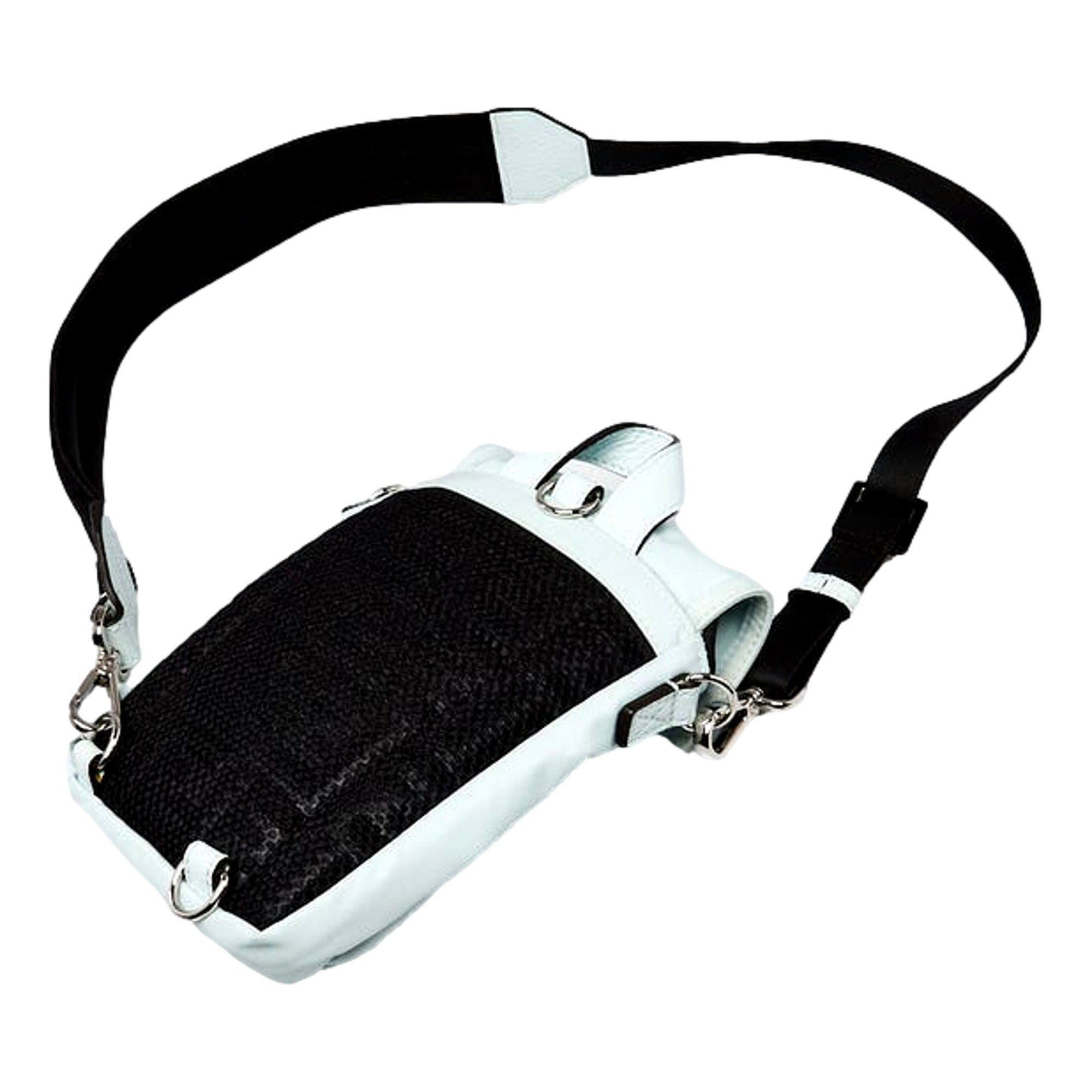 Fendi Fendiness Mini Backpack Crossbody Cyber Blue Nylon FF Mesh