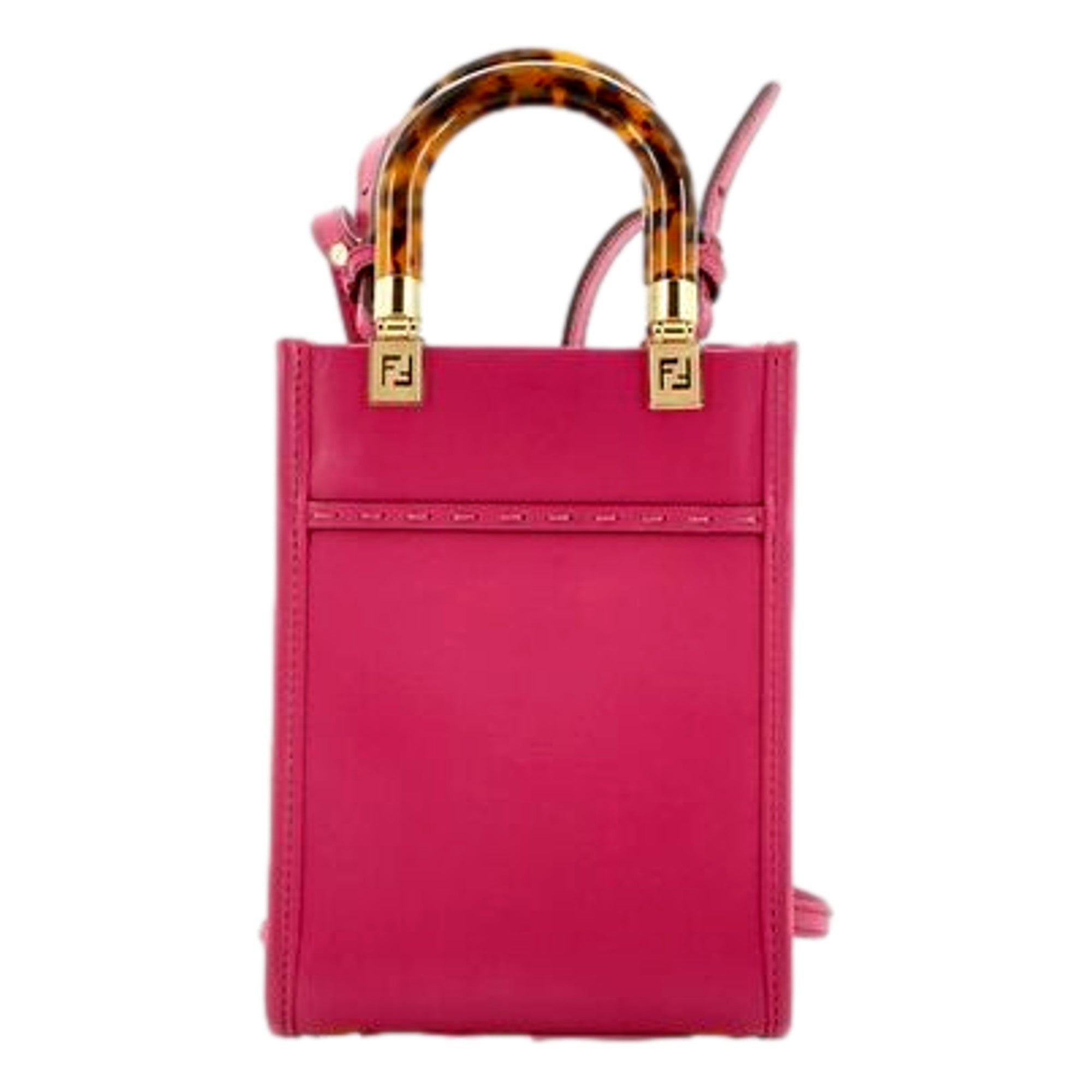 Fendi Sunshine Shopper Fuchsia Pink Small Handbag Crossbody Bag