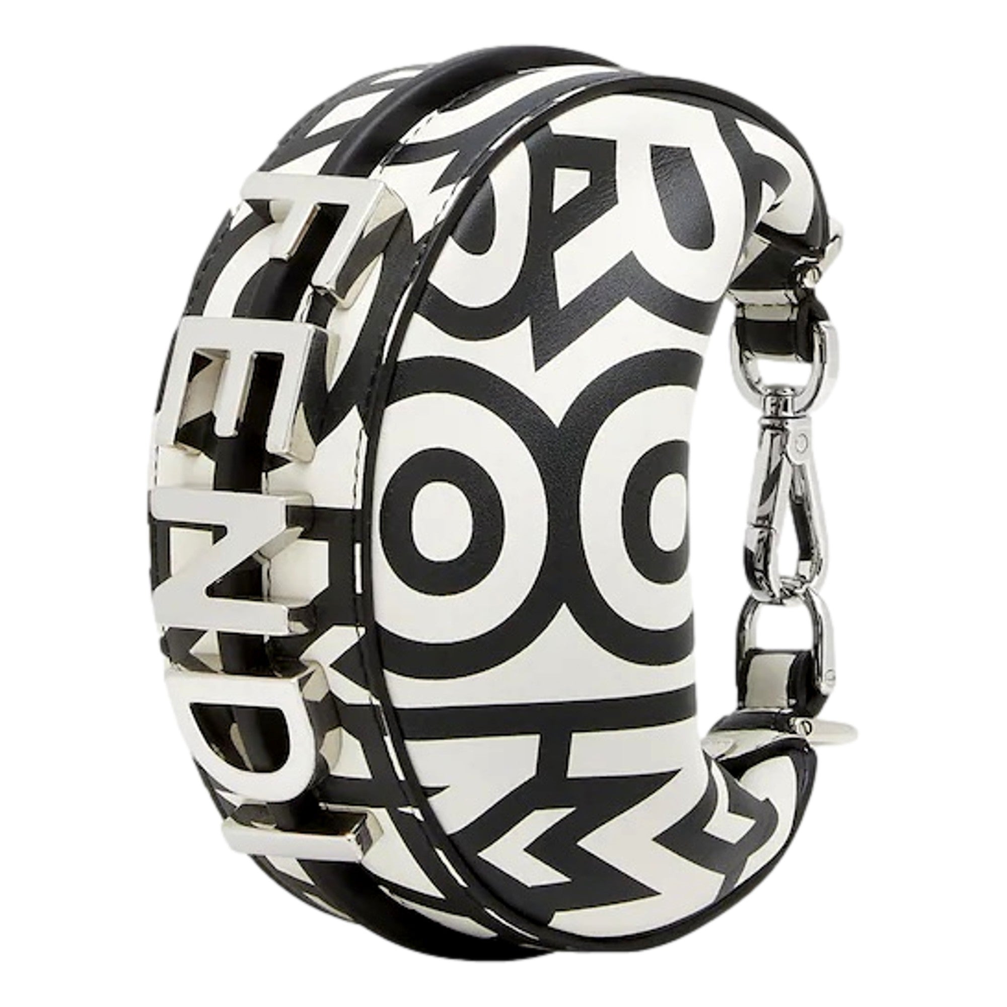 Fendi x Marc Jacobs Fendigraphy Nano Hobo Bag Black White