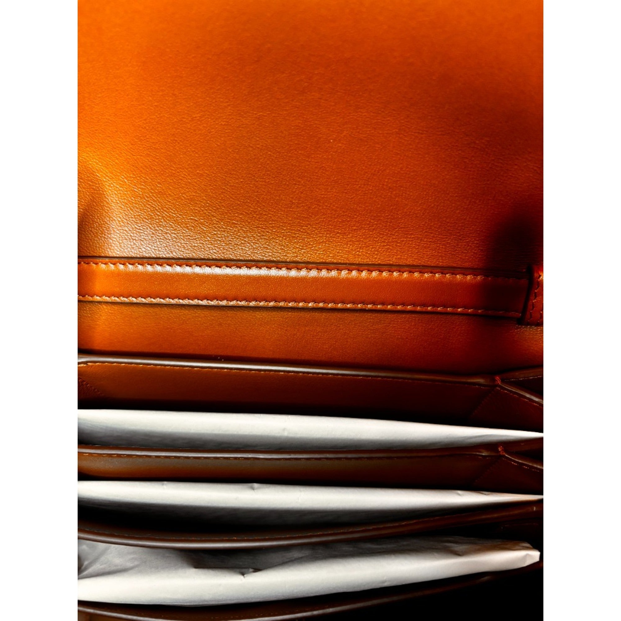Ferragamo Trifolio Soft Leather Flap Crossbody Bag Sella Brown Gold Gancini Closure