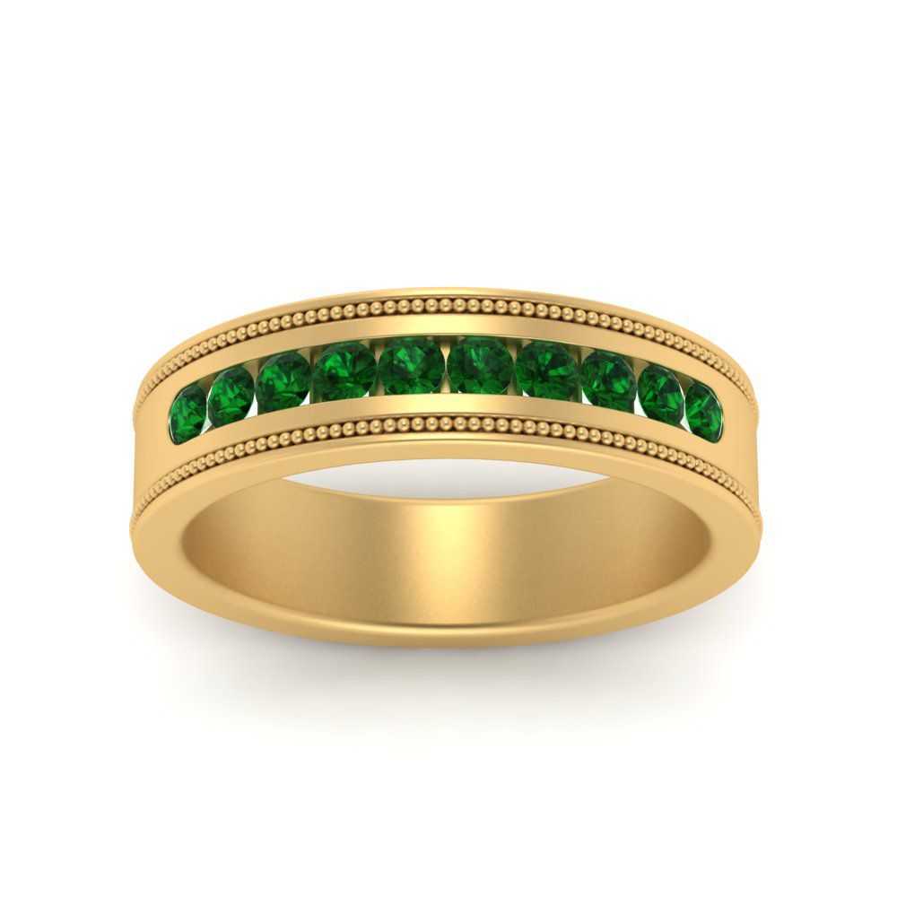 Flat Milgrain Mens Promise Band