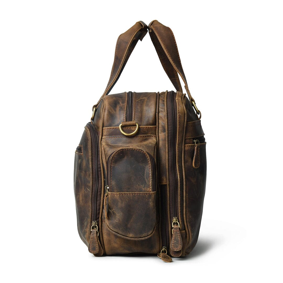 Floyd Handmade Buffalo Leather Office Briefcase - Overture Gifts
