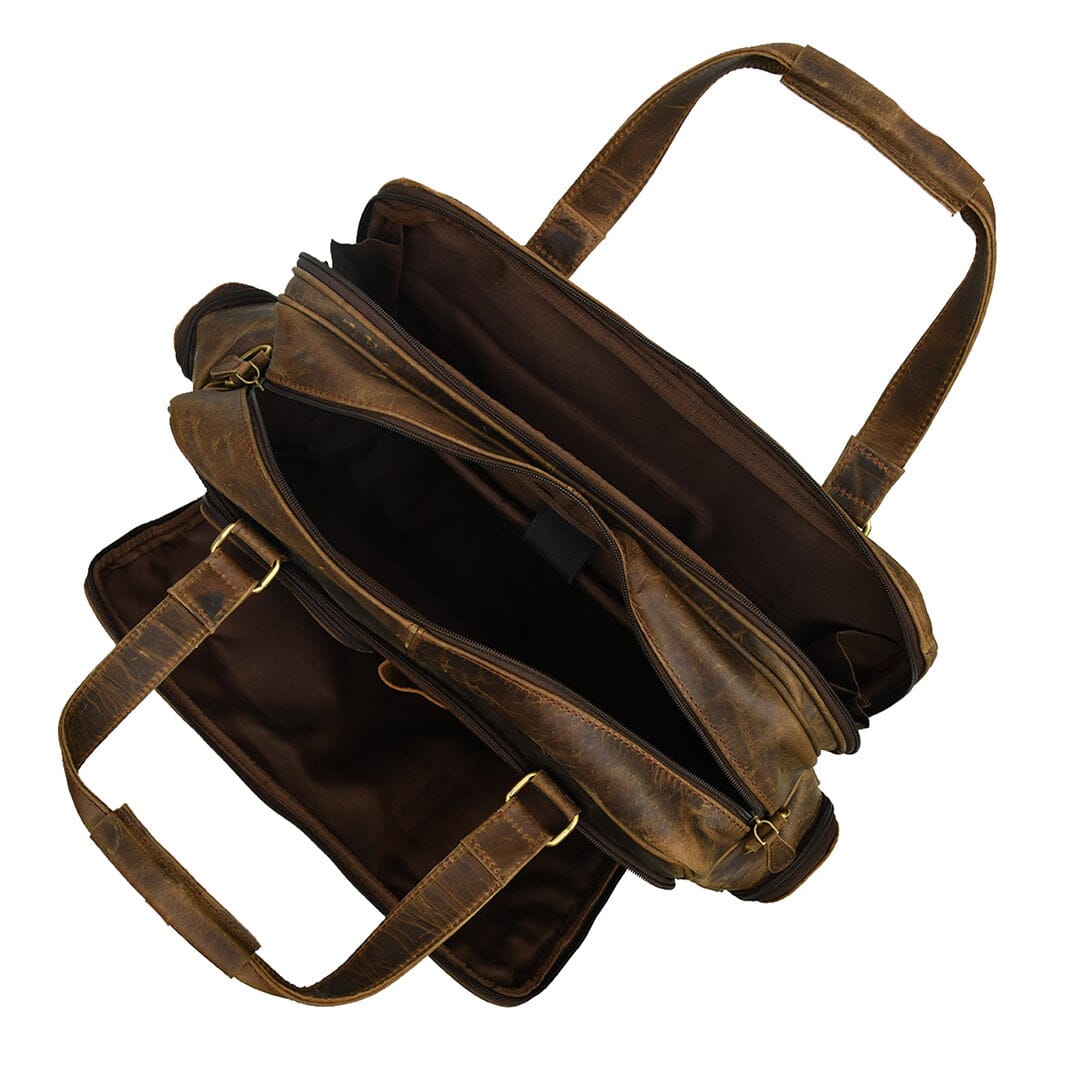 Floyd Handmade Buffalo Leather Office Briefcase - Overture Gifts