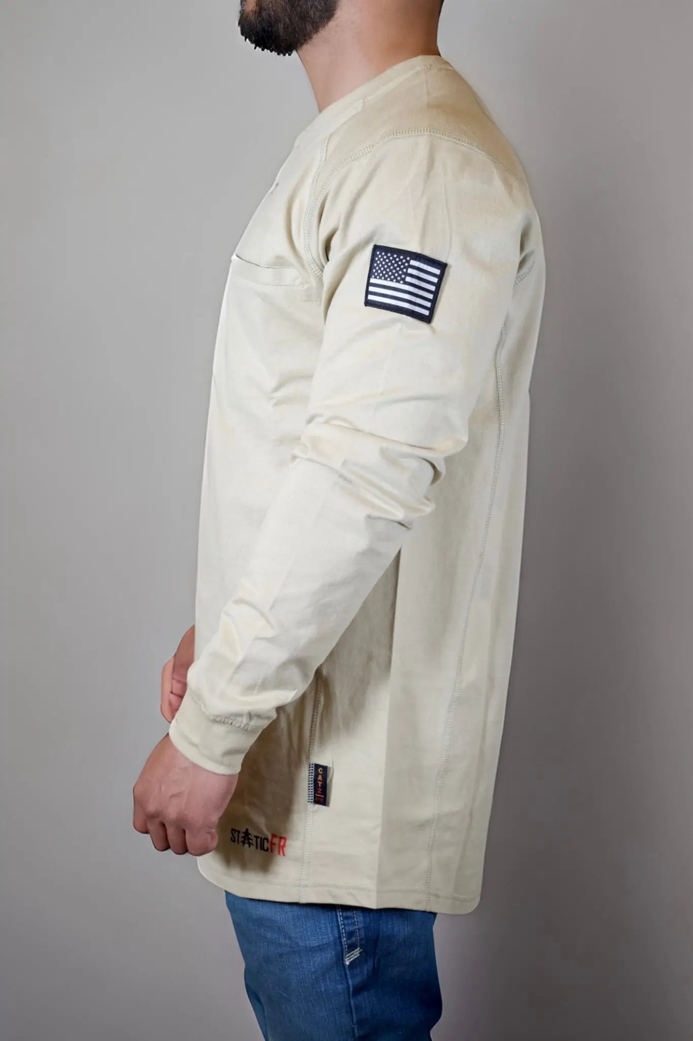 FR 3-Button Henley Shirt - Tan - Overture Gifts