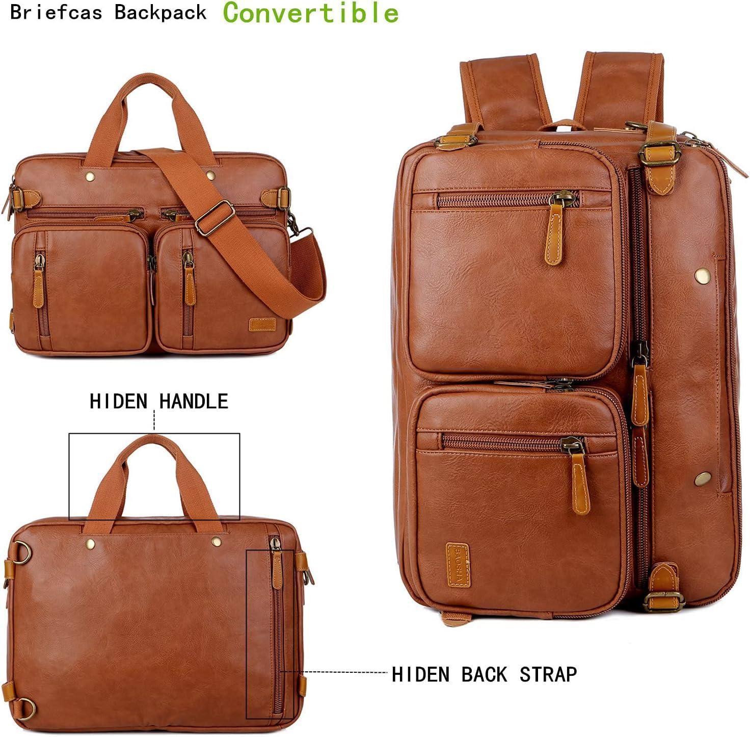 Men's Leather Messenger Bag – Convertible Work Carry