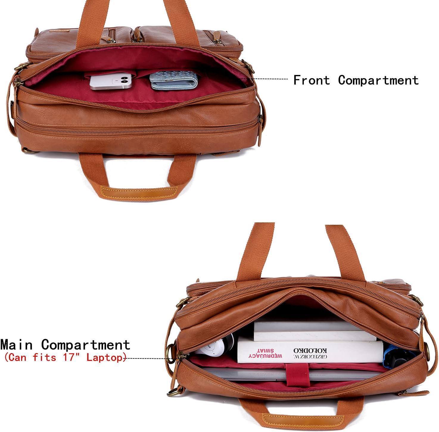 Men's Leather Messenger Bag – Convertible Work Carry
