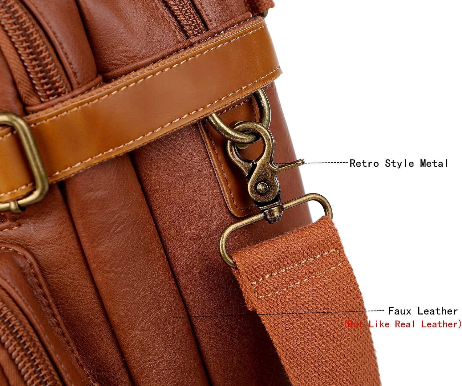 Men's Leather Messenger Bag – Convertible Work Carry
