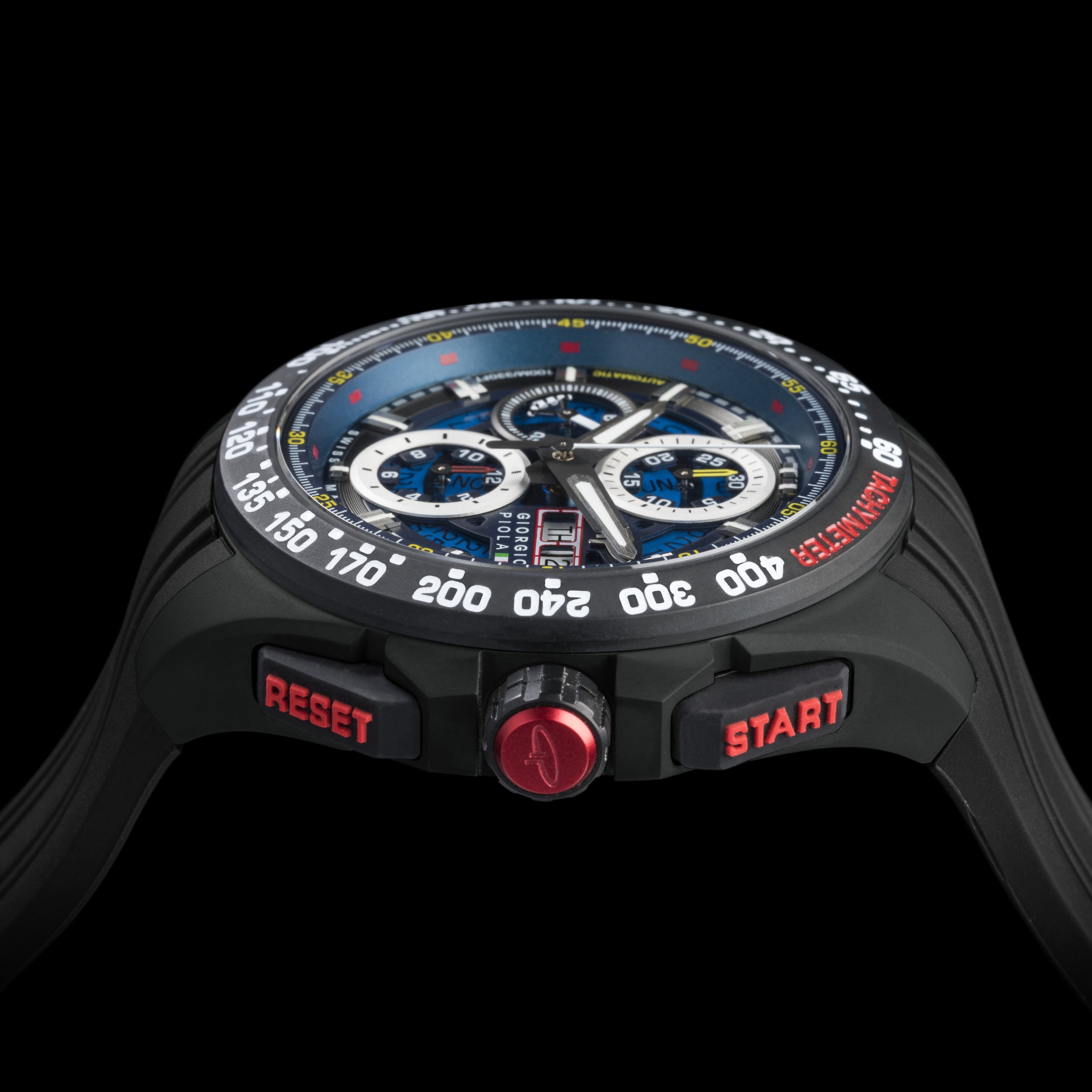 G5 Delta - Black Automatic Titanium Swiss Sport Chrono Watch (Black PVD Coating)