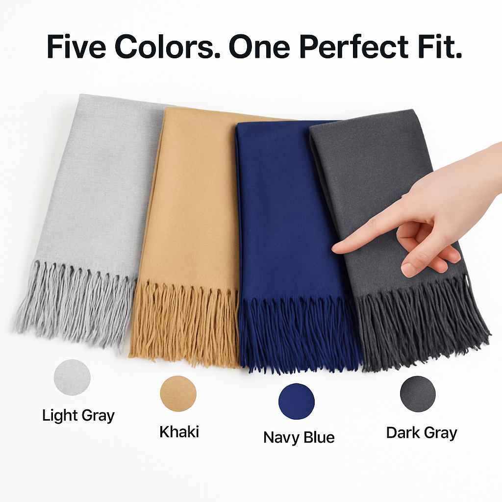 Mens Womens Oversize Cashmere Wool Shawl Wraps Blanket Winter Solid Scarf Soft Pashmina 79" X 28"