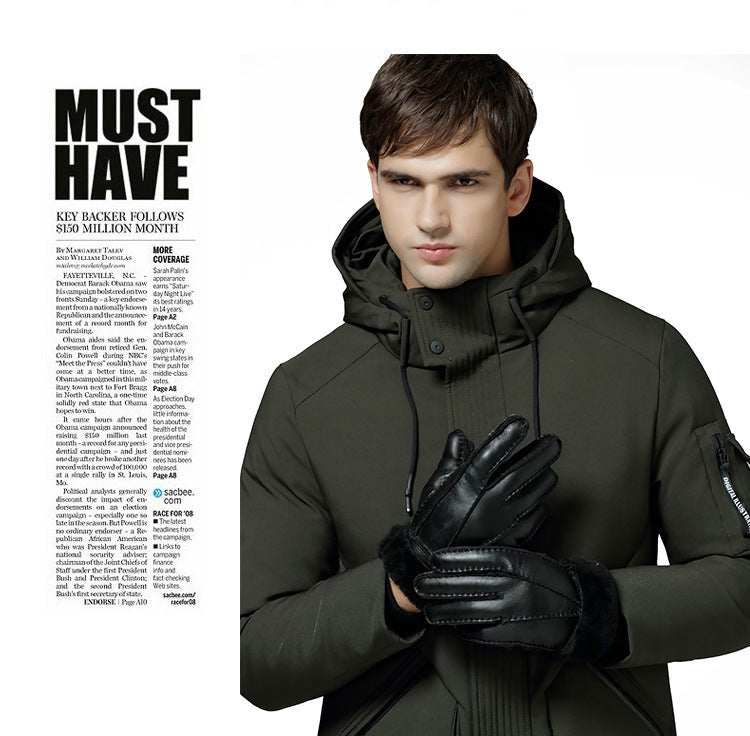 Gentleman's Genuine Sheepskin Shearling Gloves - Overture Gifts