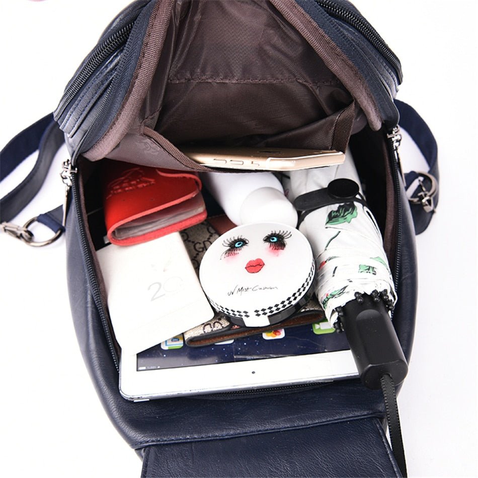 Genuine Leather Backpack for Women Water Resistant Anti Theft Travel Bag - Overture Gifts