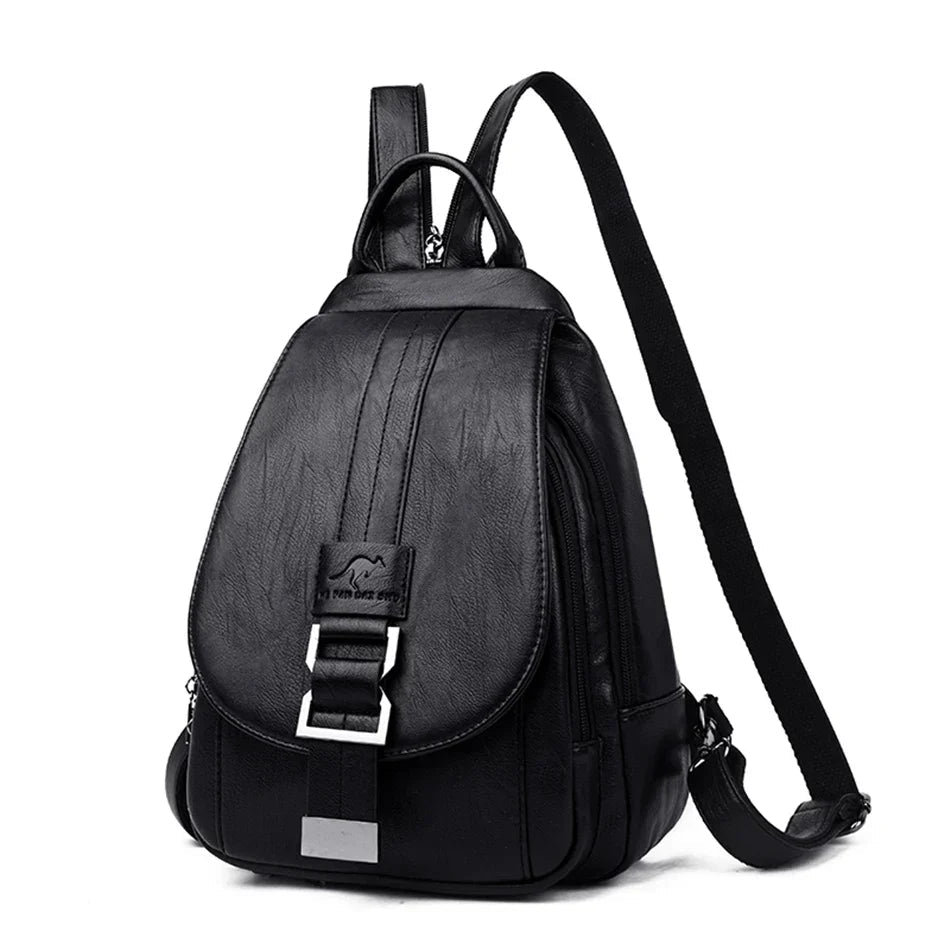 Genuine Leather Backpack for Women Water Resistant Anti Theft Travel Bag - Overture Gifts