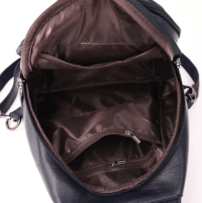 Genuine Leather Backpack for Women Water Resistant Anti Theft Travel Bag - Overture Gifts