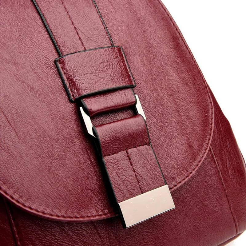 Genuine Leather Backpack for Women Water Resistant Anti Theft Travel Bag - Overture Gifts
