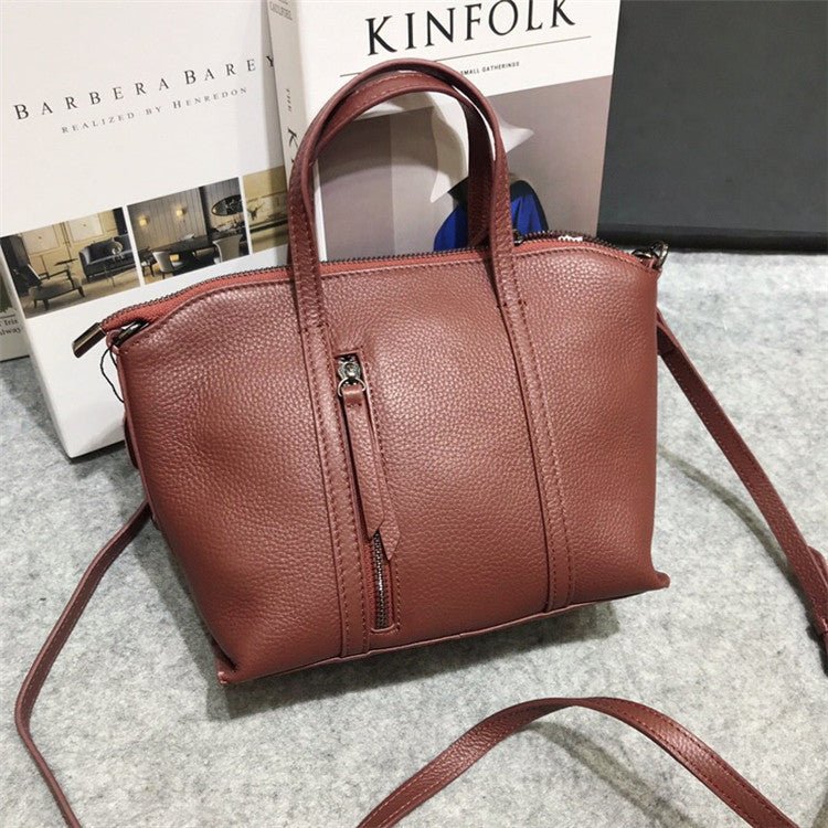 Genuine leather bag cowhide shoulder tote purse - Overture Gifts
