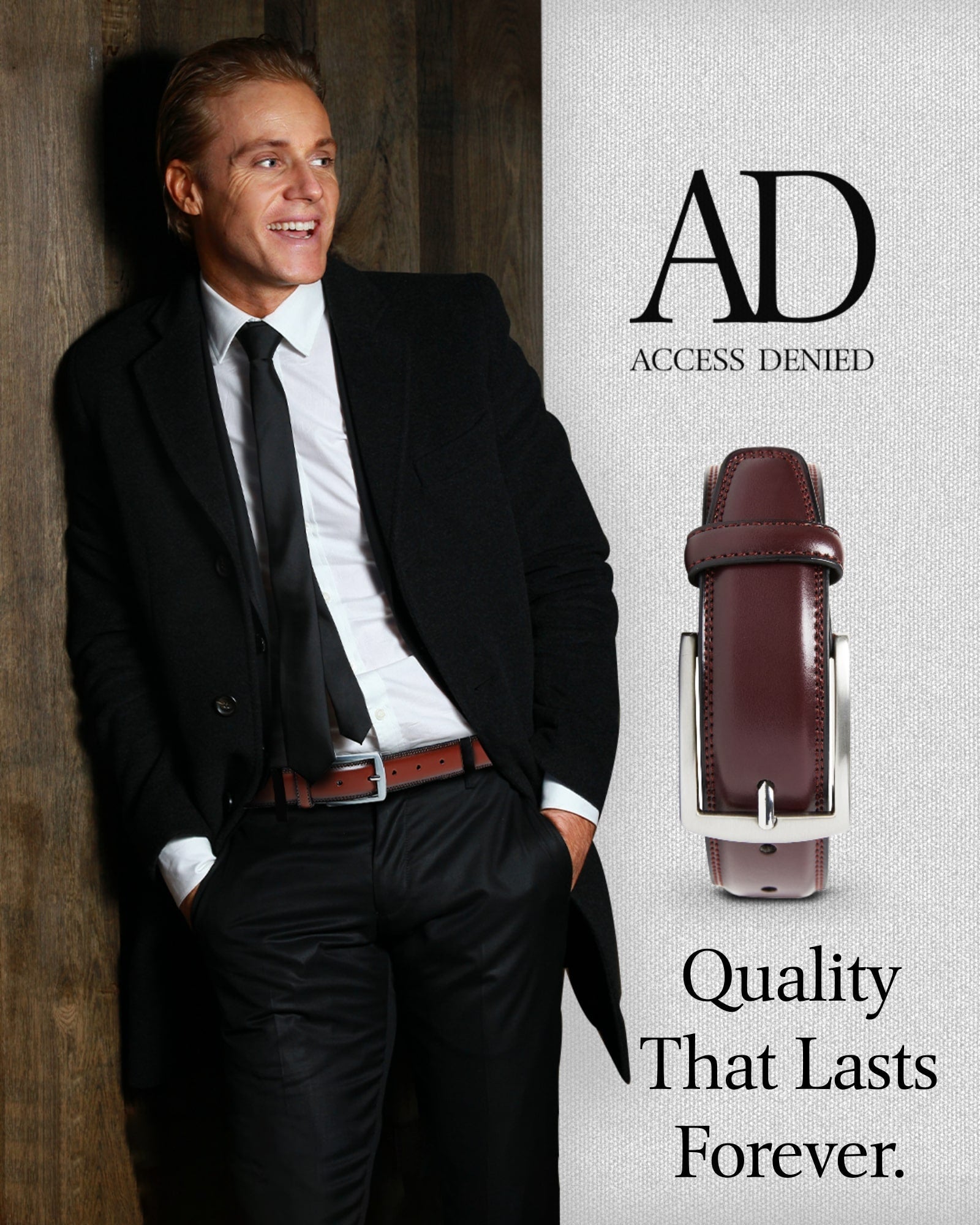 Genuine Leather Belt for Men – Zinc Alloy Buckle, 1.25" Strap - Overture Gifts