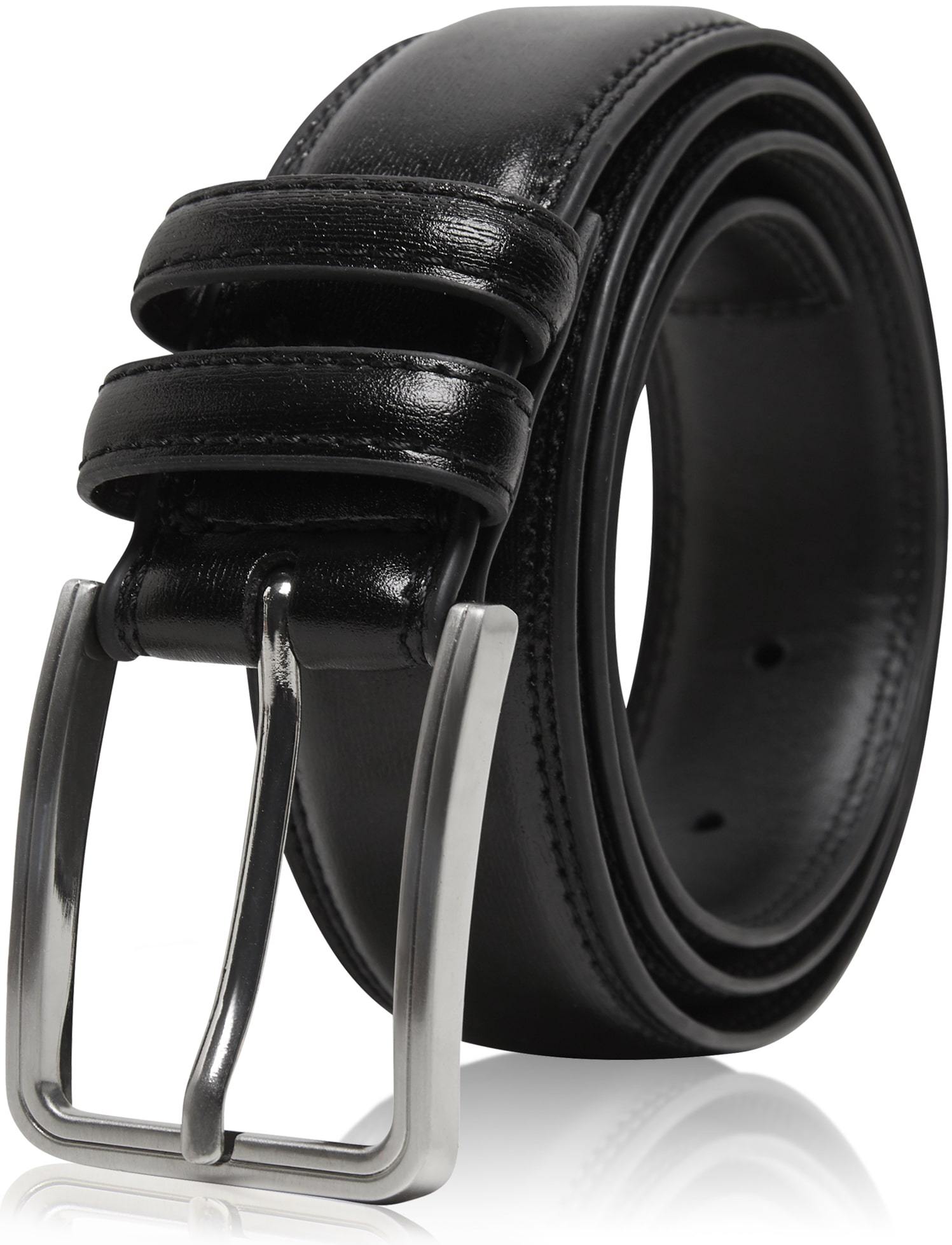 Genuine Leather Belt for Men – Zinc Alloy Buckle, 1.25" Strap - Overture Gifts