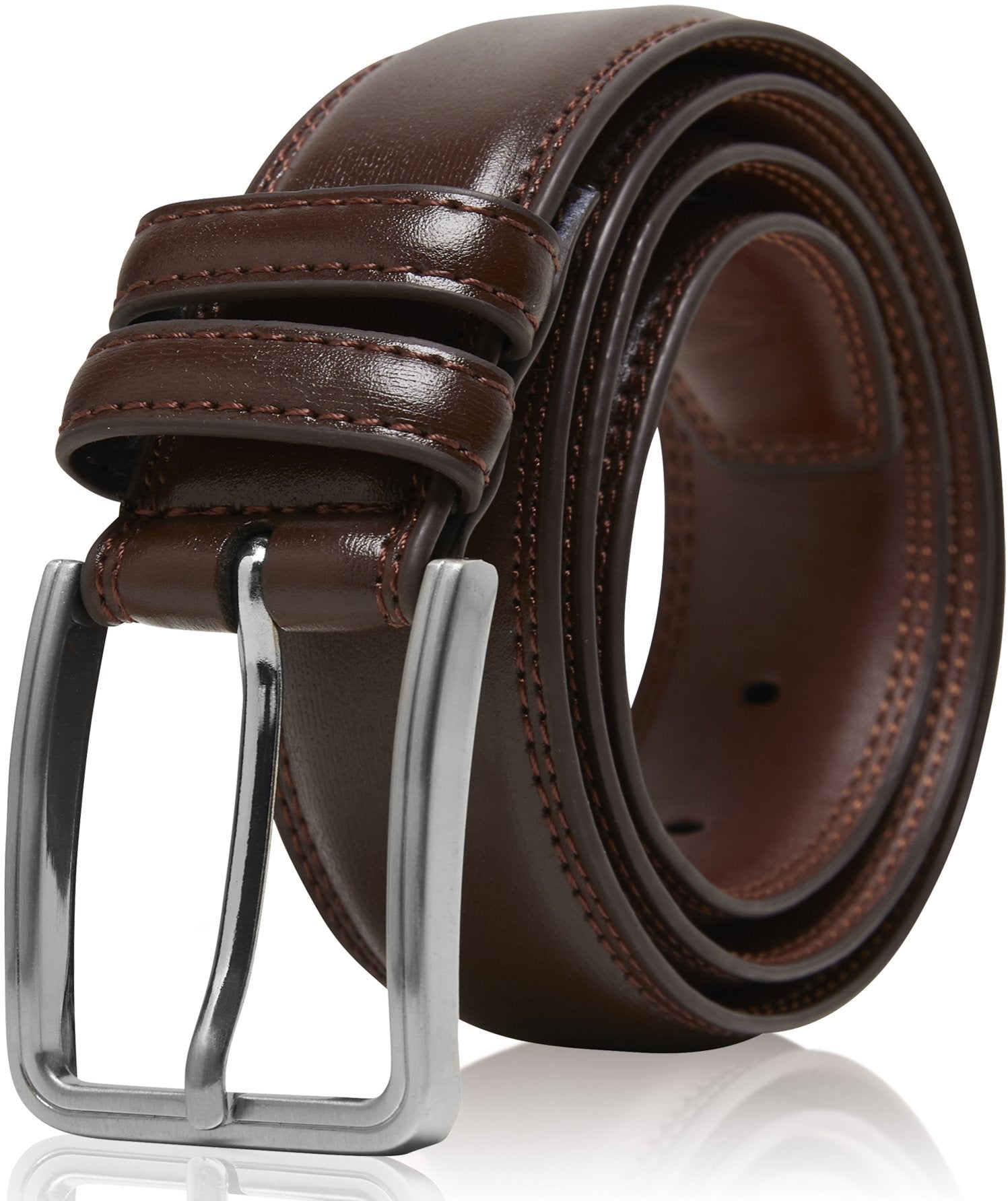 Genuine Leather Belt for Men – Zinc Alloy Buckle, 1.25" Strap - Overture Gifts