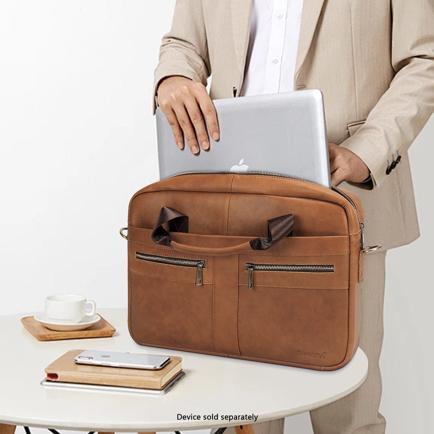 Genuine Leather Business Bag Briefcase - Laptops up to 16-inch - Overture Gifts