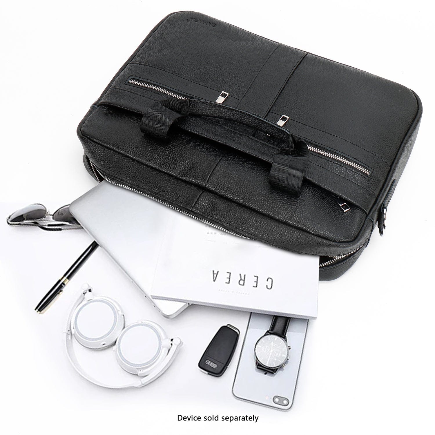 Genuine Leather Business Bag Briefcase - Laptops up to 16-inch - Overture Gifts