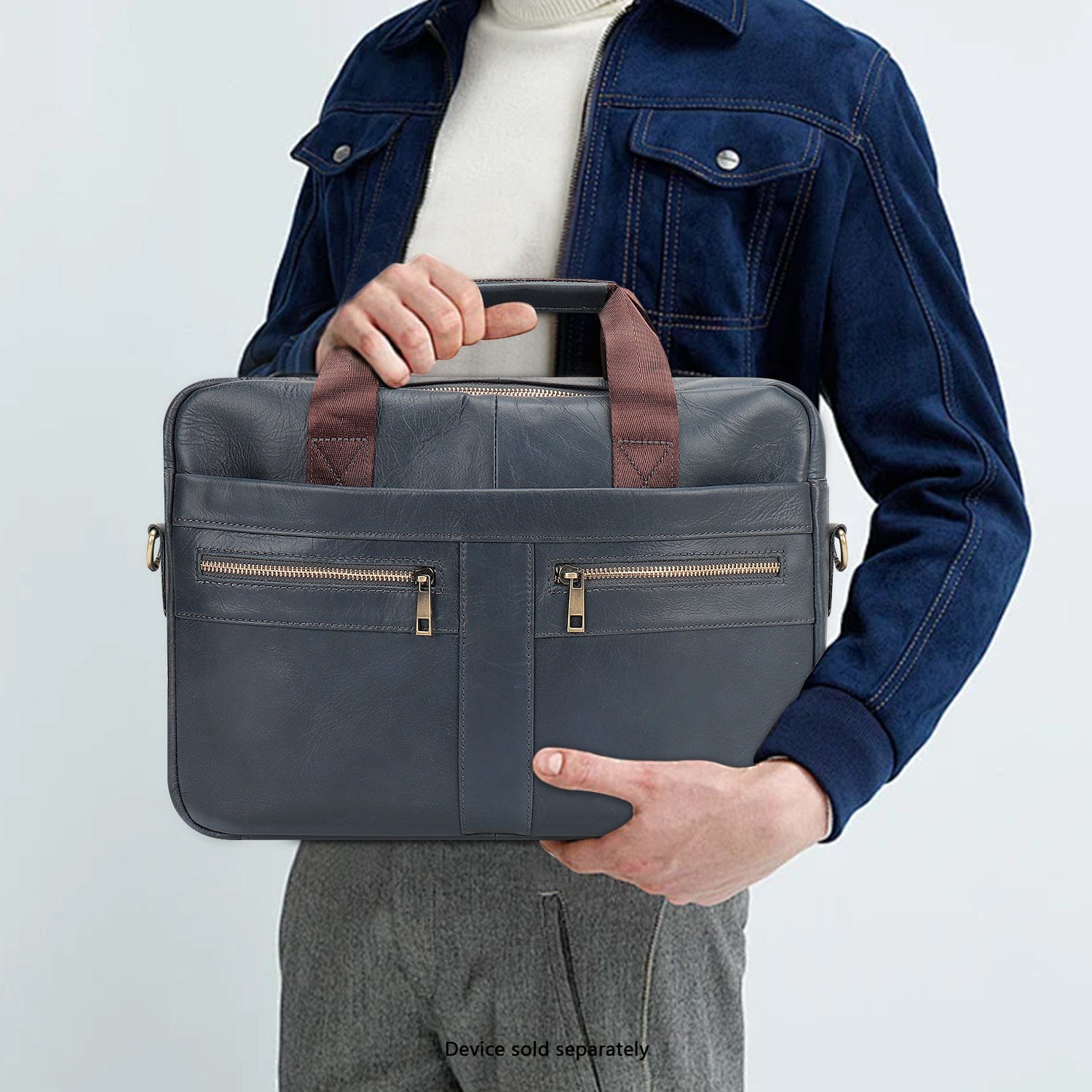Genuine Leather Business Bag Briefcase - Laptops up to 16-inch - Overture Gifts