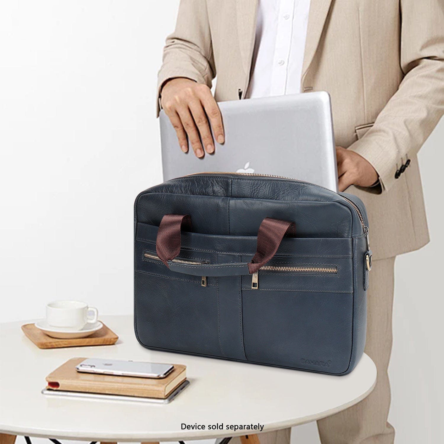 Genuine Leather Business Bag Briefcase - Laptops up to 16-inch - Overture Gifts