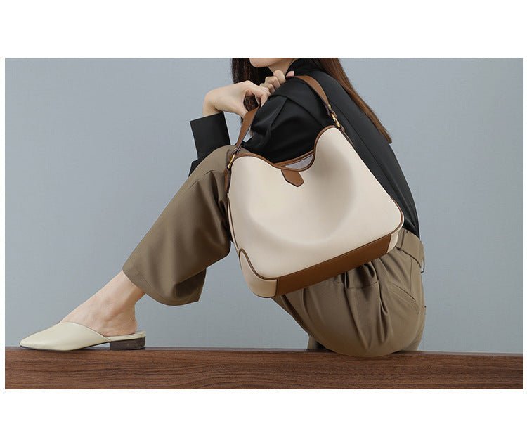 Genuine leather hobo handbags trendy commuter bag 5740 - Overture Gifts