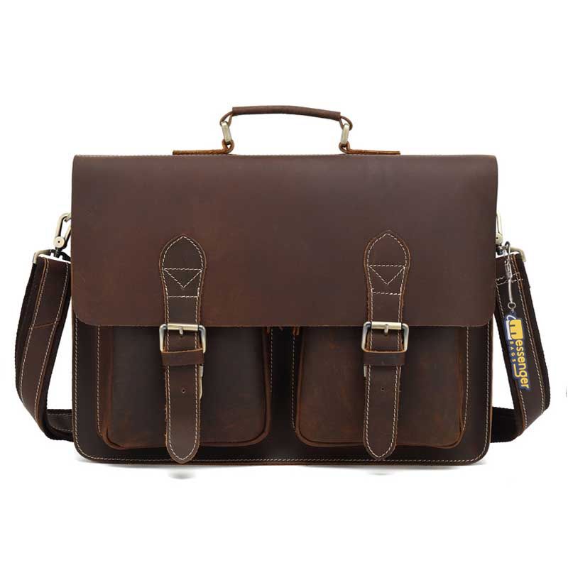 Genuine Leather Messenger Bag - Overture Gifts
