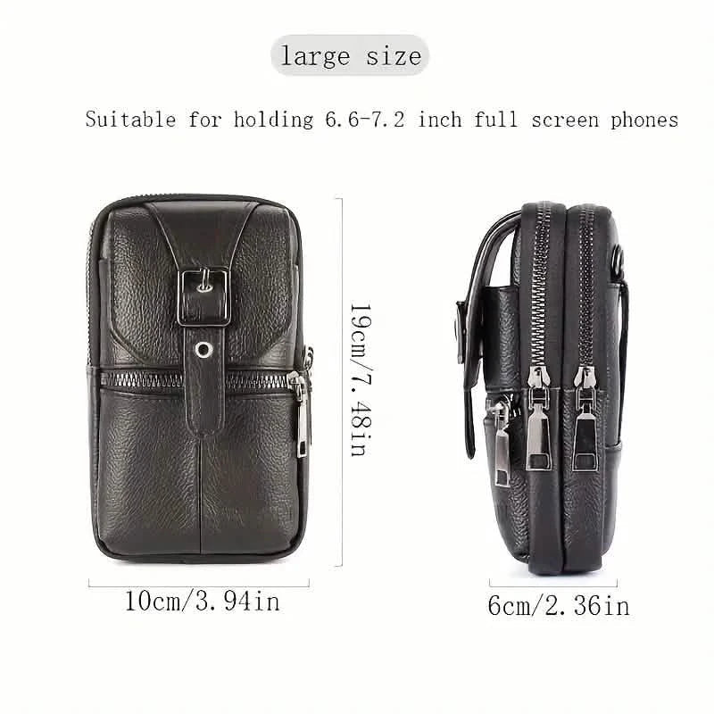 Genuine Leather Multifunctional Cell Phone Bag - Overture Gifts