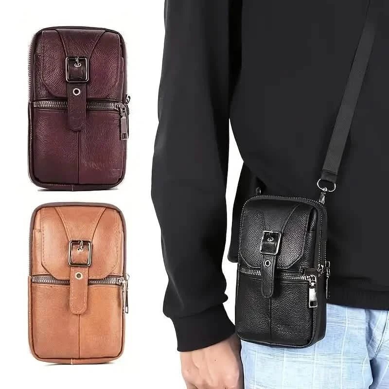 Genuine Leather Multifunctional Cell Phone Bag - Overture Gifts