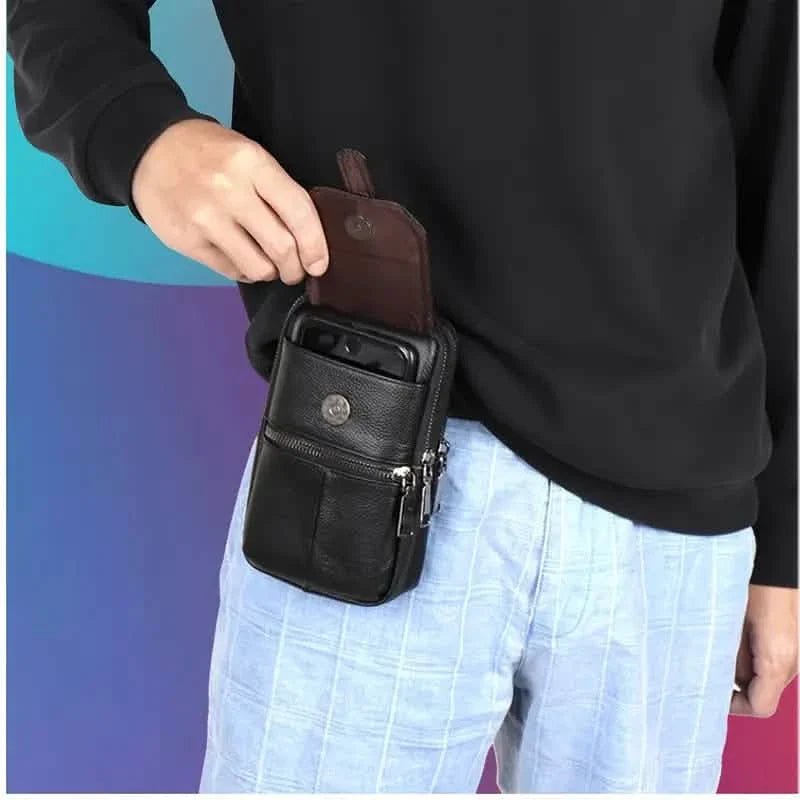 Genuine Leather Multifunctional Cell Phone Bag - Overture Gifts