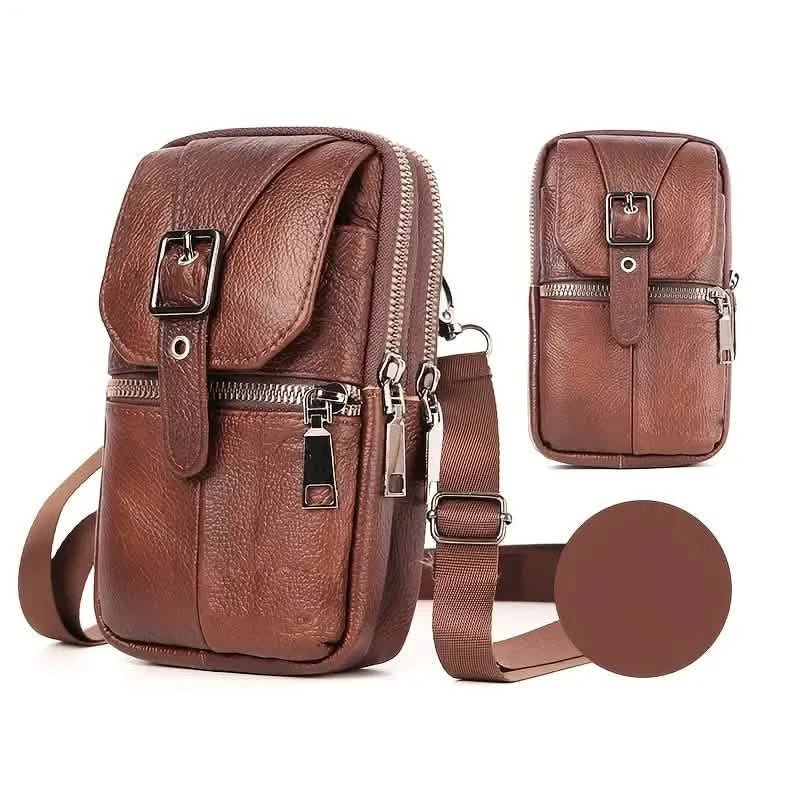 Genuine Leather Multifunctional Cell Phone Bag - Overture Gifts