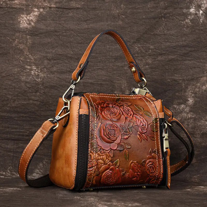 Genuine Leather Women's Handbag and Bucket Backpack - Overture Gifts
